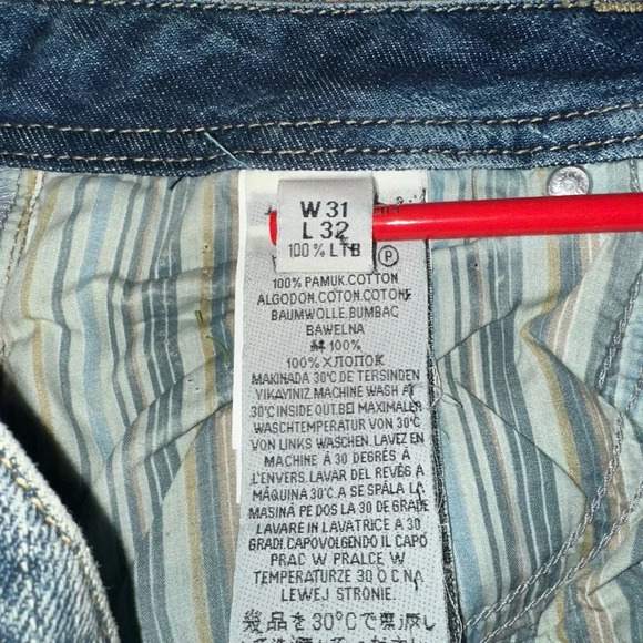 LTB 1948 Bootcut Low Rise Distressed Denim Cottton Jeans Size 31x32 - Picture 12 of 13